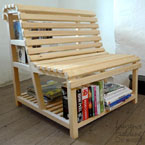 Life Chair - wooden slats and books